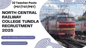 Read more about the article North Central Railway College Tundla Recruitment 2025