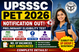 UPSSSC PET 2026 Notification Out: Online Form