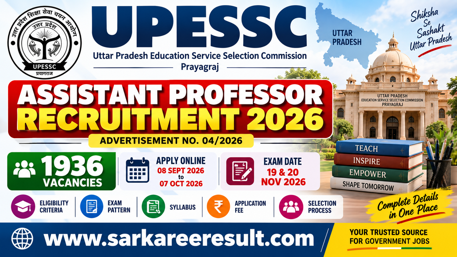 You are currently viewing UPESSC Assistant Professor Recruitment 2026